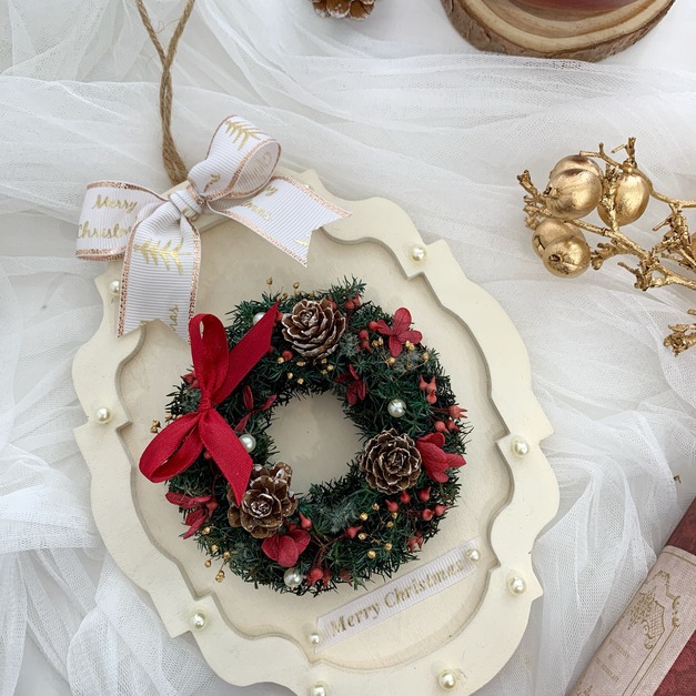 畫框聖誕花圈<可代寫賀卡>