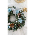 聖誕花圈-藍<可代寫賀卡>