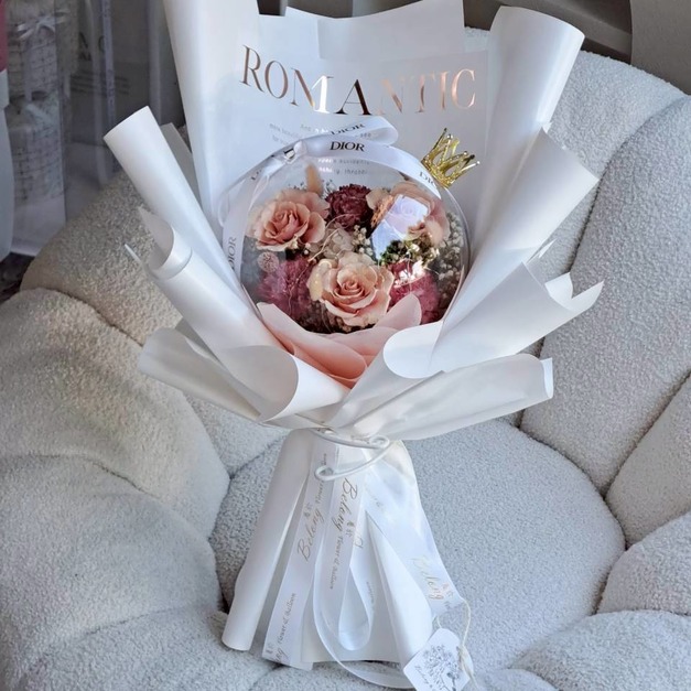 波波球永生花束