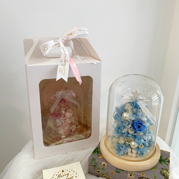 聖誕樹玻璃罩 藍