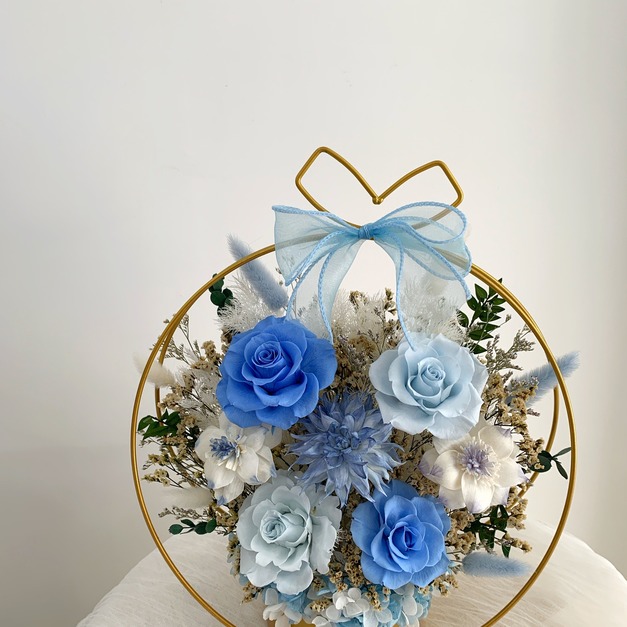 金屬圓形花禮<可代寫賀卡>