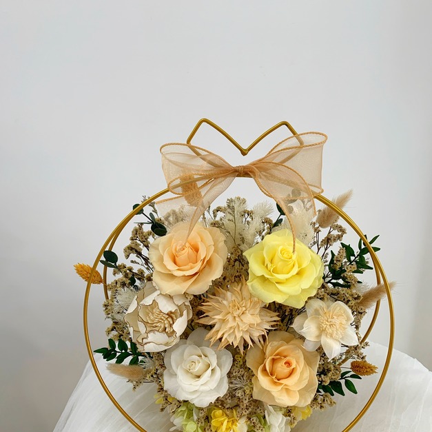 金屬圓形花禮<可代寫賀卡>