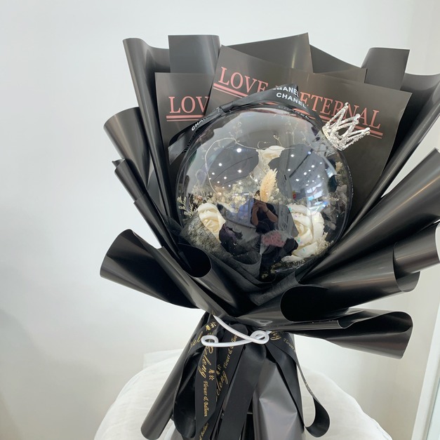 波波球永生花束