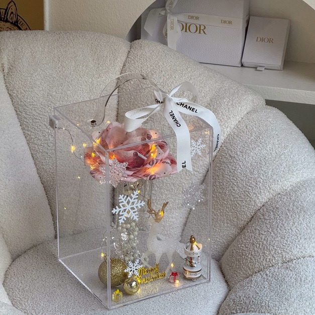 聖誕麋鹿花提盒<含1000現金>