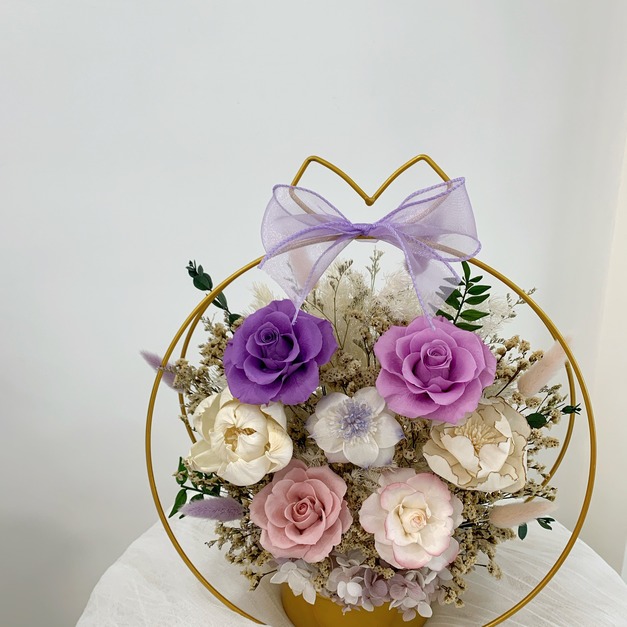 【北屯現貨】金屬圓形花禮