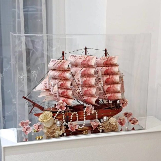 【北屯現貨】一帆風順大船入港招財船<含3500現金>