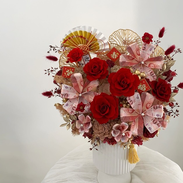 【三民現貨】錢錢古典長形盆花<含1200現金>