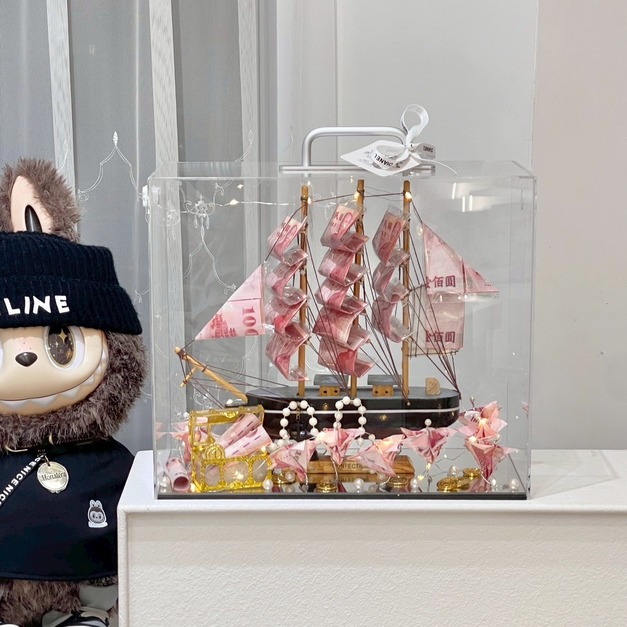 【北屯現貨】一帆風順招財船-寶箱款<含3000現金>