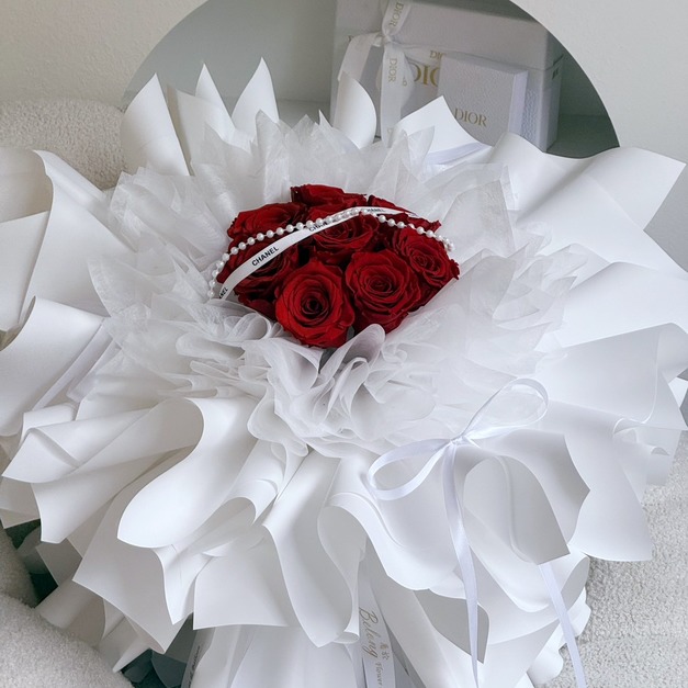 【北屯現貨】八朵玫瑰永生花束