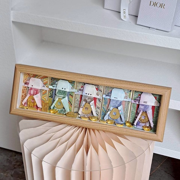 【北屯現貨】五路財神聚寶框<含3800現金>