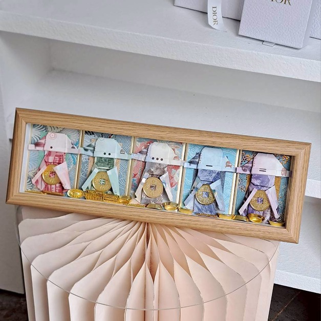 【三民現貨】五路財神聚寶框<含3800現金>