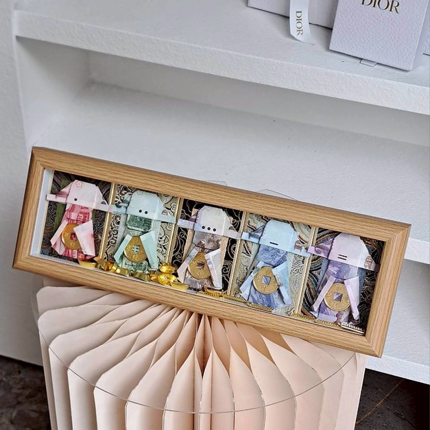 【北屯現貨】五路財神聚寶框<含3800現金>