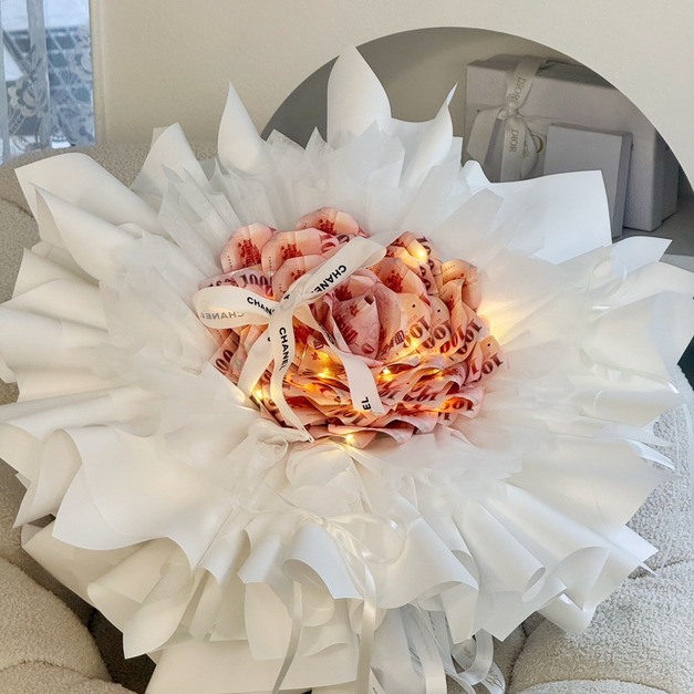 【北屯現貨】30張錢錢大單朵花束<含3000現金>