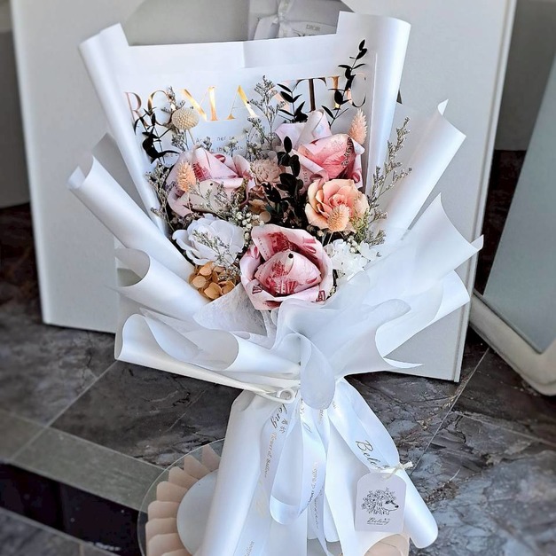 【潭子現貨】三朵錢錢花束<含900現金>