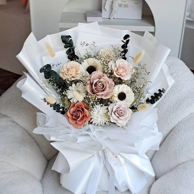 【北屯現貨】五朵永生玫瑰花束