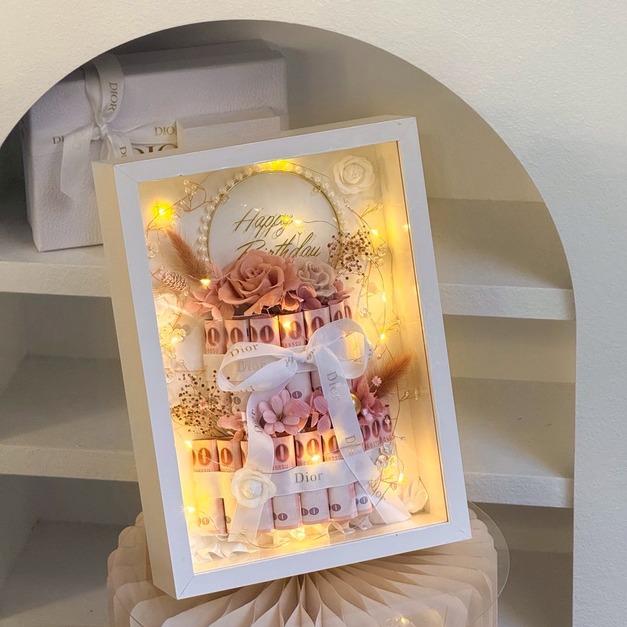 【北屯現貨】錢錢相框蛋糕<含1600現金>