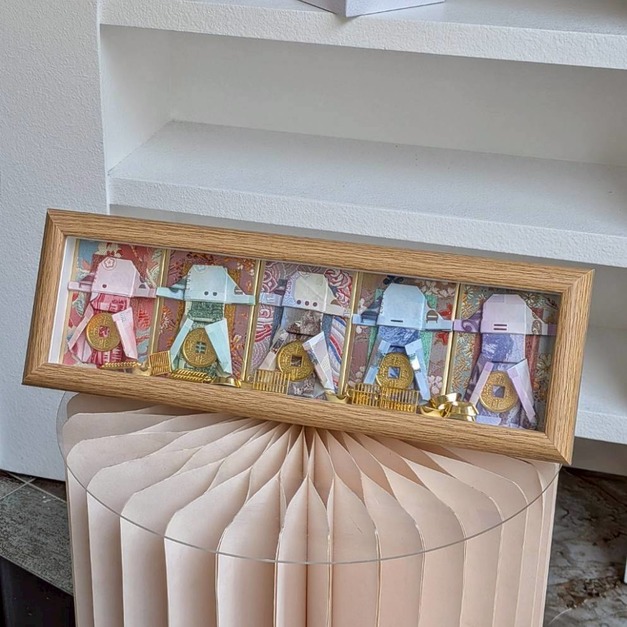 【三民現貨】五路財神聚寶框<含3800現金>