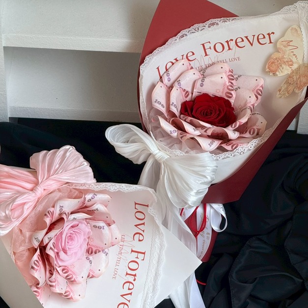 母親節♡歲月紅妝鈔票花束