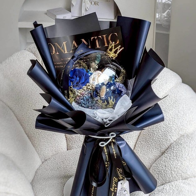 【北屯現貨】波波球永生花束