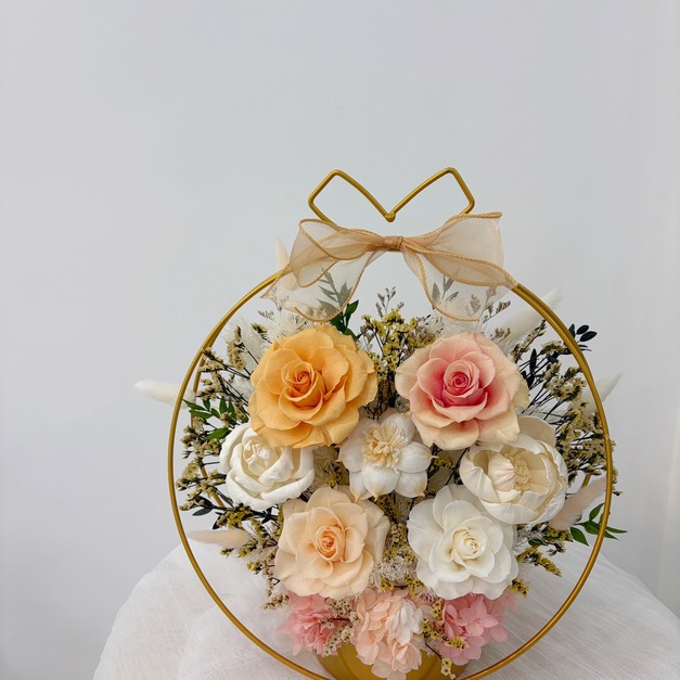 【北屯現貨】金屬圓形花禮