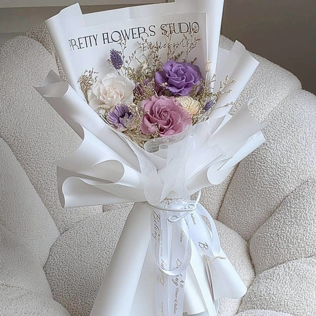 【北屯現貨】三朵玫瑰永生花束