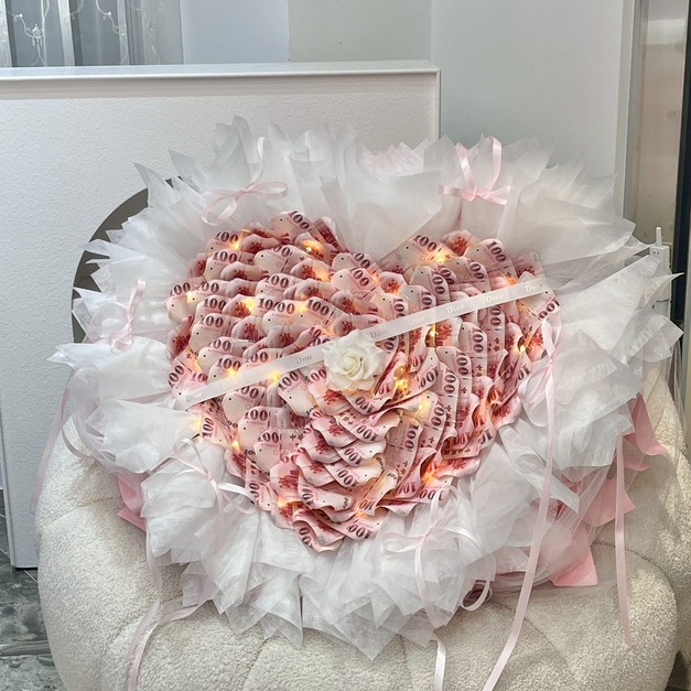 【三民現貨】52張大單朵錢錢花束<含5200現金>