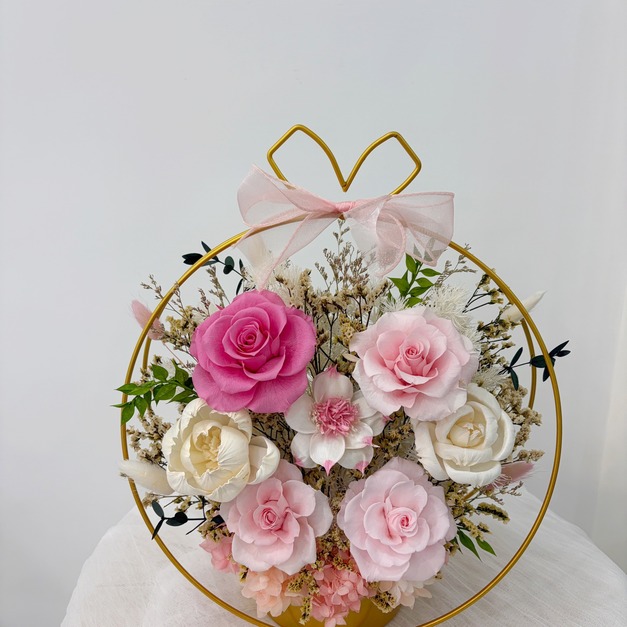 【北屯現貨】金屬圓形花禮