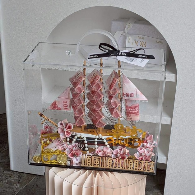 【潭子現貨】一帆風順招財船-寶箱款<含3000現金>