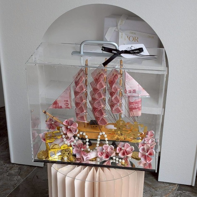 【北屯現貨】一帆風順招財船-寶箱款<含3000現金>