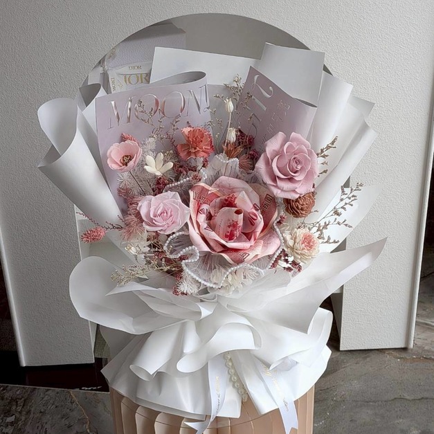 【北屯現貨】單朵錢錢花束<含600現金>