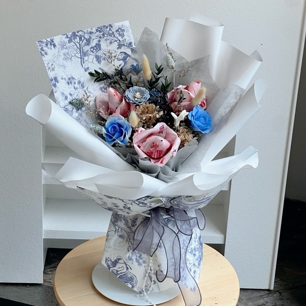 【北屯現貨】三朵錢錢花束<含900現金>