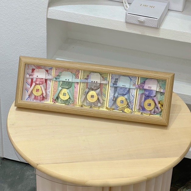 【潭子現貨】五路財神聚寶框<含3800現金>
