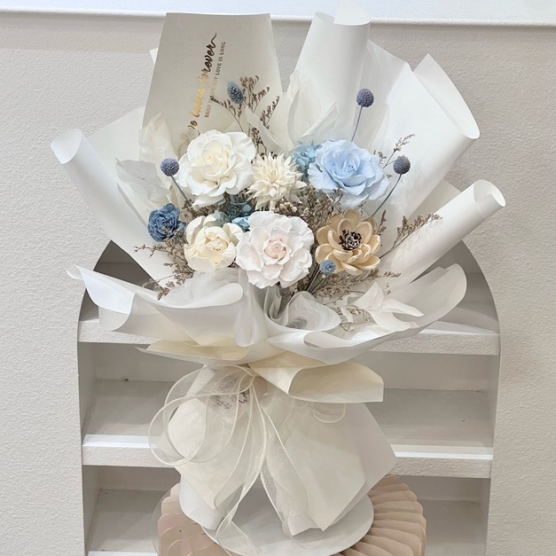 【北區加盟店現貨】三朵永生花花束