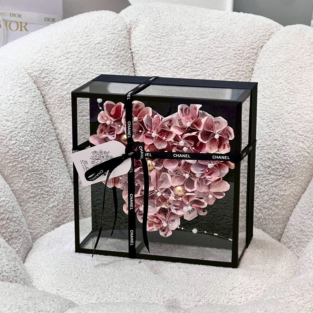 鈔票花禮ღ愛心錢錢花盒 小款