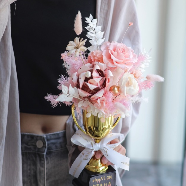 鈔票花禮♡花漾金獎錢錢花禮 (獎盃