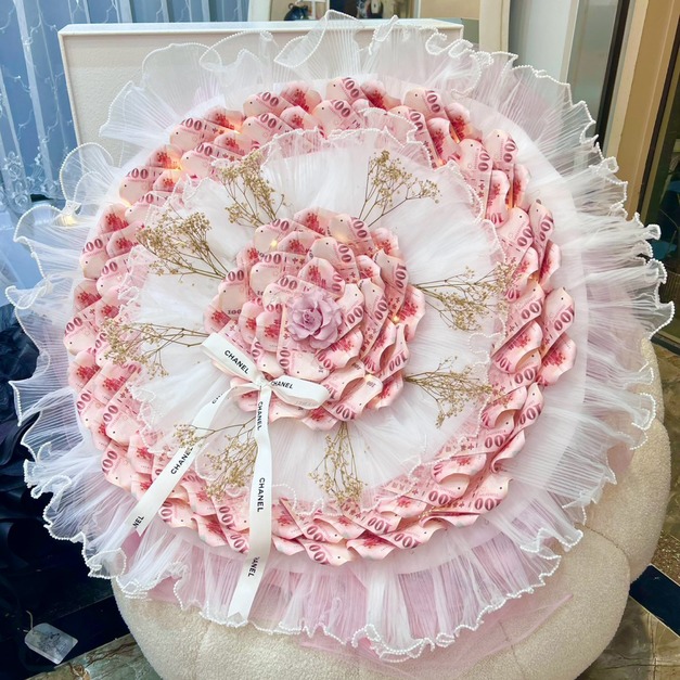 【北屯店現貨】52張滿天星大單朵錢錢花束