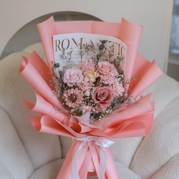 【北屯現貨】三朵永生玫瑰花束