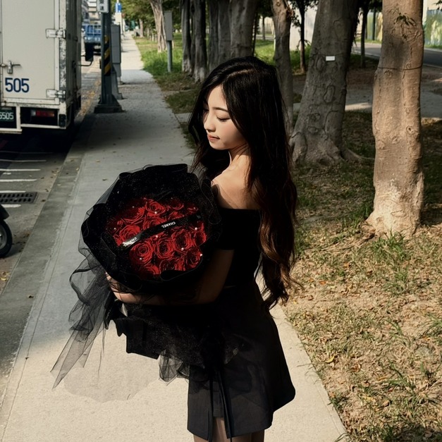 永生花束♡20朵永生玫瑰珍珠花束