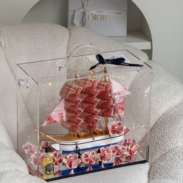 【三民現貨】一帆風順招財船-酒瓶款<含3000現金>