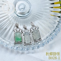 B028-1 秋蟬S925翡翠掛墜