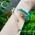B004-5油青藍水算盤珠S925手鍊_4