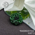 A007-3聖誕花圈花青翡翠平安扣_1
