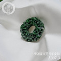 A007-3聖誕花圈花青翡翠平安扣_3