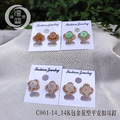 C001-14_14K包金花型平安扣耳釘_2