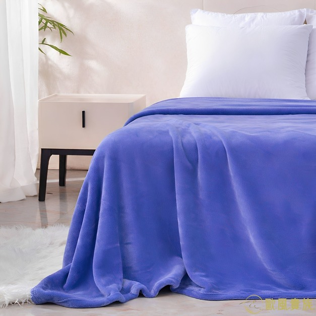 歐風貴族雲柔毯_寶藍