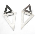 925純銀｜大小三角器耳環 e9680