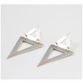 925純銀｜大小三角器耳環 e9680_1