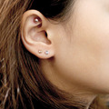 585K金｜雕刻星星耳環(小) V525A-V525A-1_1