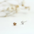 585K金｜雕刻星星耳環(小) V525A-V525A-1