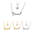 客製化｜雙鍊式星星款‧中/英文字姓名項鍊 SLMn301A-SLMn301A-1